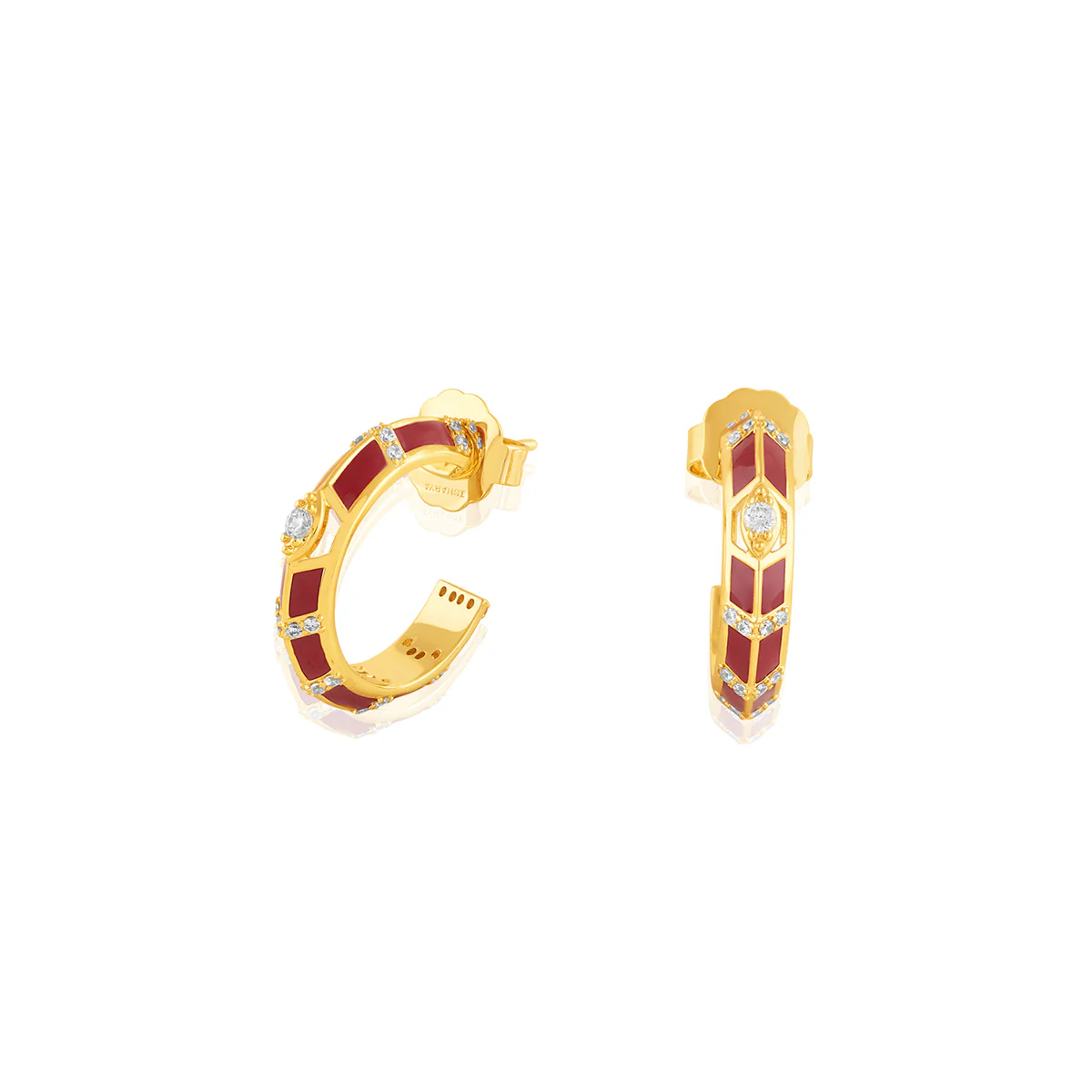 Auralis Fiery Hoops In 18Kt Gold Plated - Image 3