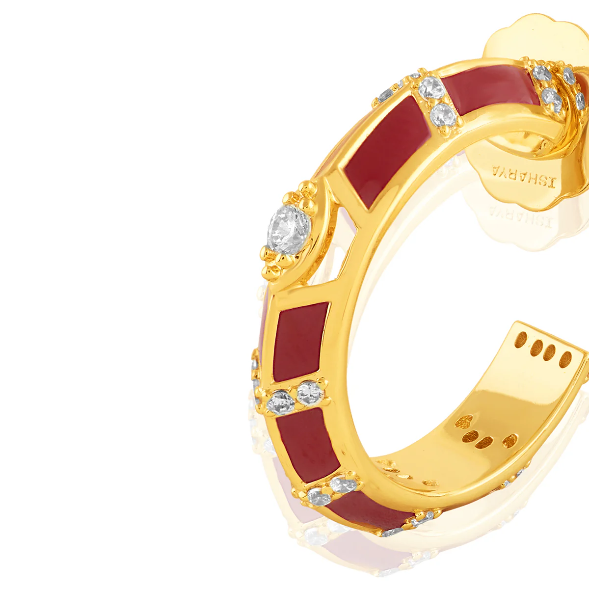 Auralis Fiery Hoops In 18Kt Gold Plated - Image 5