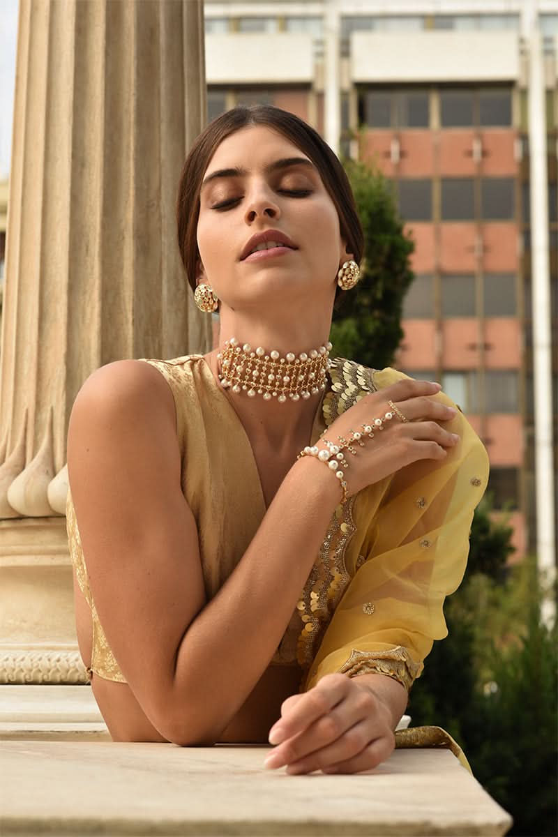 Crystal Pearl Tassel Choker - Image 12