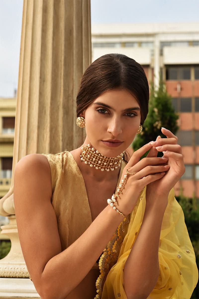 Crystal Pearl Tassel Choker - Image 13