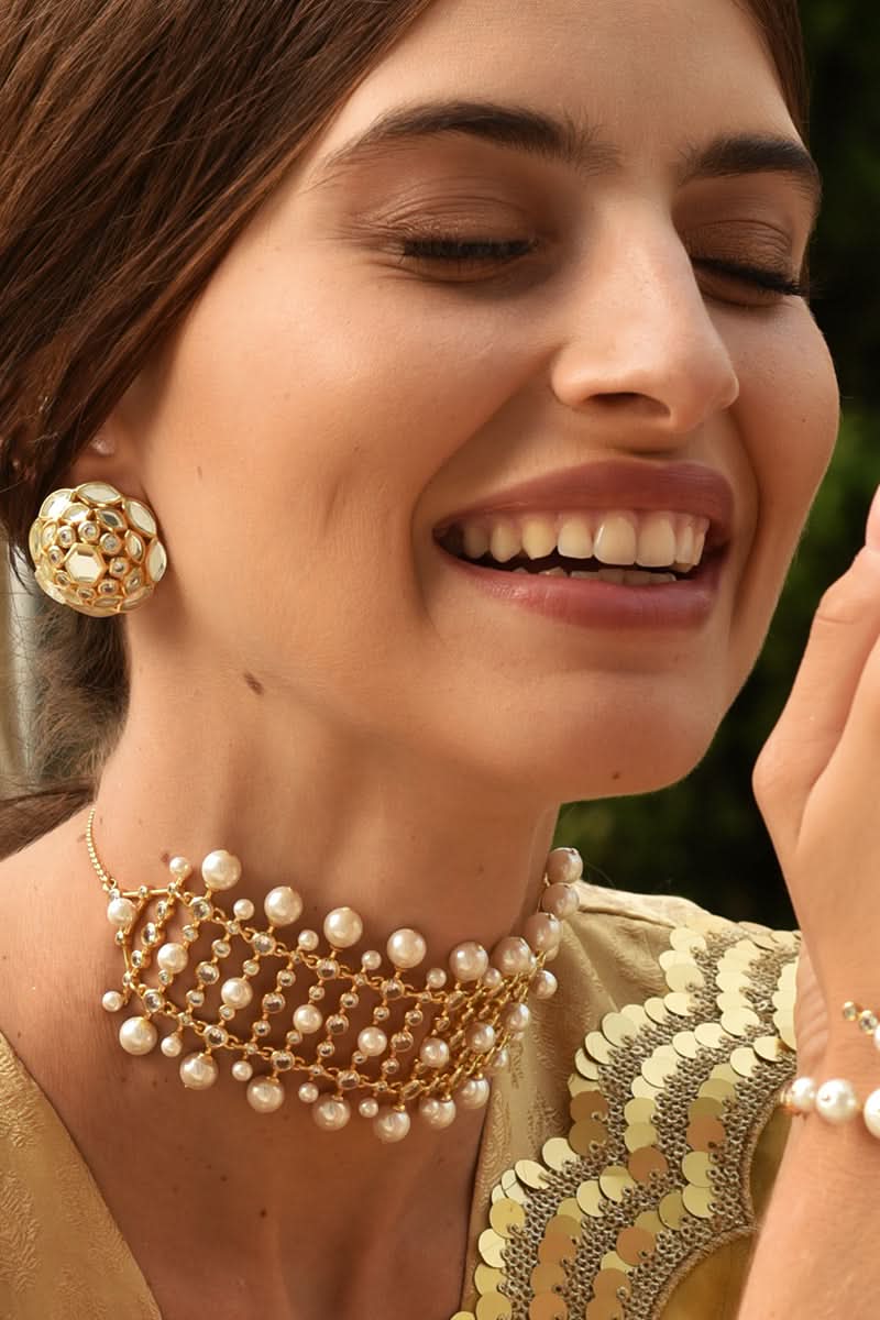 Crystal Pearl Tassel Choker - Image 17
