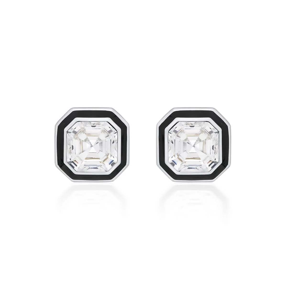 Karishma Kapoor Chrome Octa Crystal Studs - Image 6