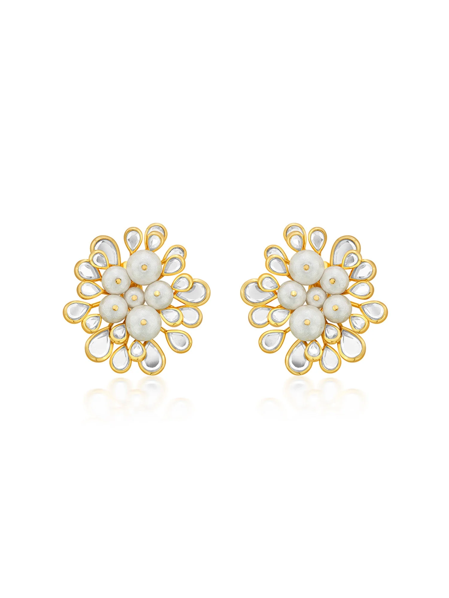 Limelight Cluster Of Pearls Statement Stud Earrings - Image 2