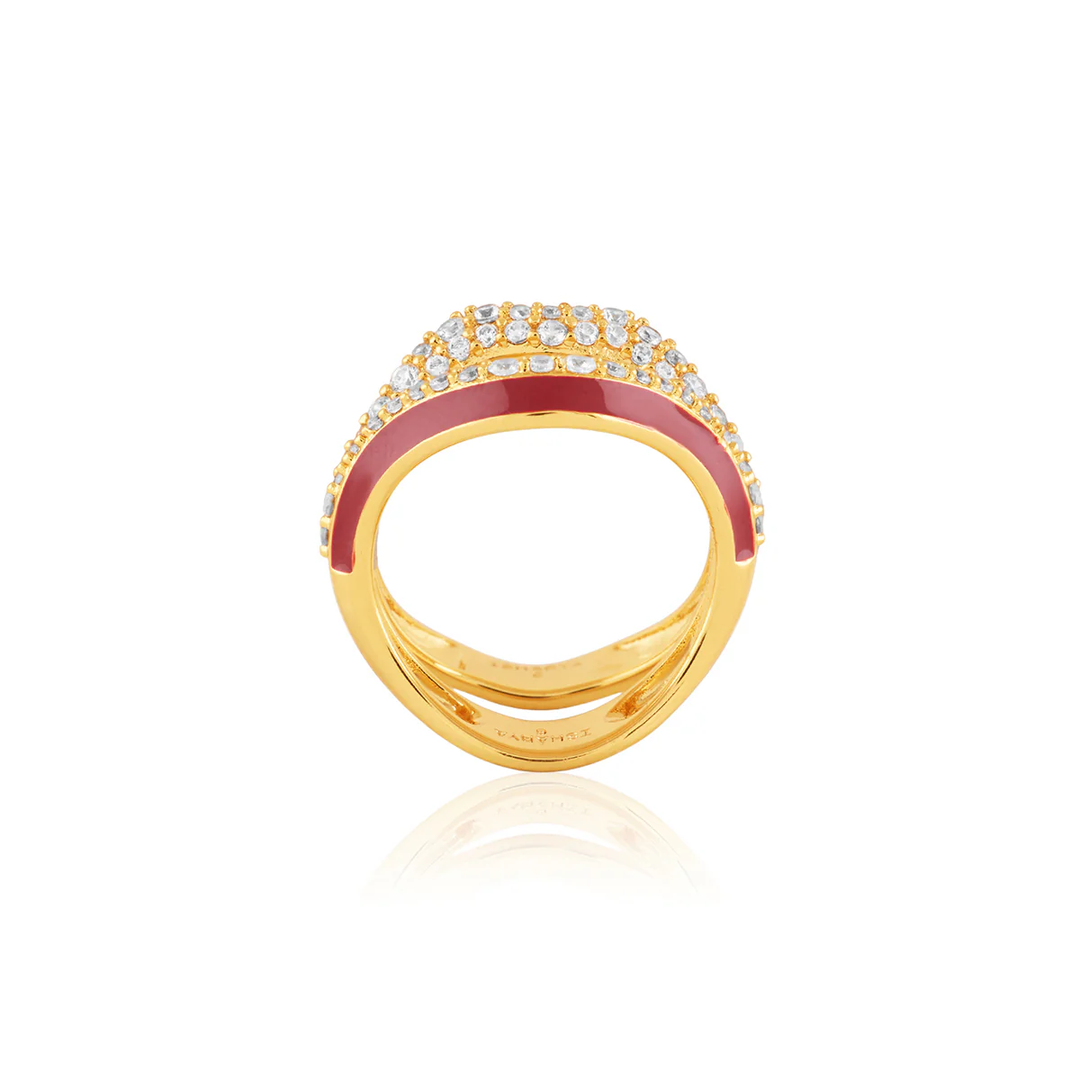 Obscura Lip Ring In 18Kt Gold Plated - Image 5
